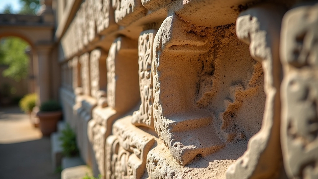 Detalle de arquitectura de piedra en una capilla galesa histórica con características arquitectónicas distintivas y ornamentación tradicional